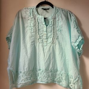 Victoria Secret Baby Doll Tee, Powder Blue, Size S